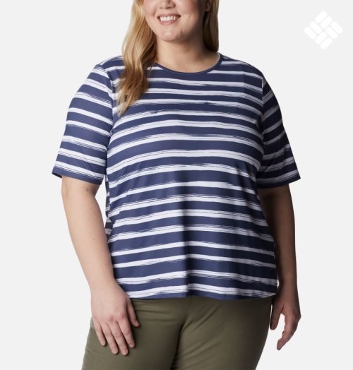 Tricouri Columbia Chill River Dama Dungi | Plus Size XU891S7QZ